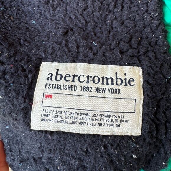 Abercrombie Kids Boys Hooded Puffer Coat Sherpa-Lined Color Block Jacket 13/14 - Picture 10 of 10